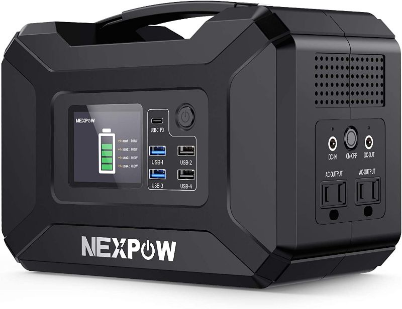 Photo 1 of NEXPOW Portable Power Station, 296Wh 80000mAh Solar Generator 110V/300W (Peak 500W) 2 AC Outlet/4 USB Ports/2 DC Ports/QC 3.0 PD Ports for iPhone 12 Backup Battery Power Supply for CPAP Outdoor Camp
