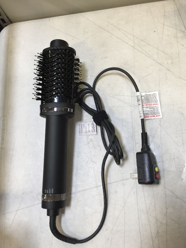 Photo 2 of Hair Dryer Brush, One Step Hair Air Brush with Volumizer Blow Dryer Hot Air Brush with Negative Ion Coating 3 Heat Settings Hair Tools (Black)
