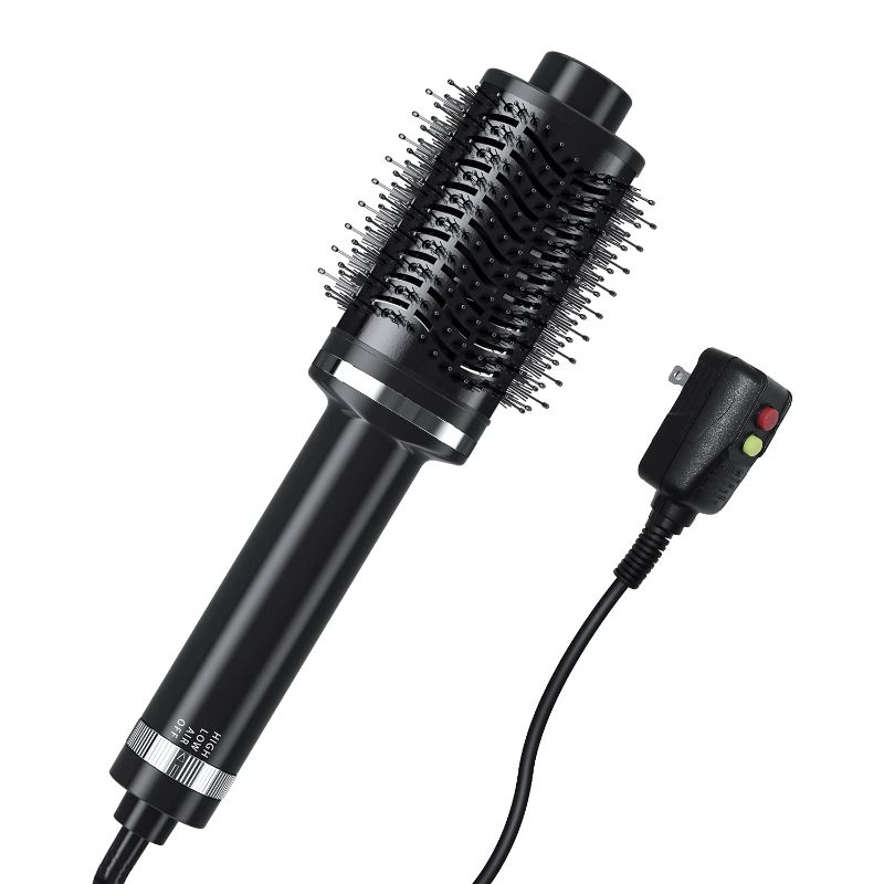 Photo 1 of Hair Dryer Brush, One Step Hair Air Brush with Volumizer Blow Dryer Hot Air Brush with Negative Ion Coating 3 Heat Settings Hair Tools (Black)
