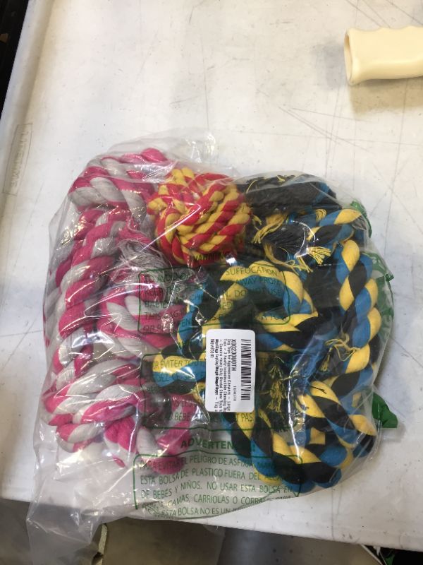 Photo 2 of Dog Toys for Aggressive Chewers - Large Dog Toys - 3 Nearly Indestructible Chewing Ropes - Durable Heavy Duty Dental Chew Toys for Big Dogs - Dog Rope Chew Toys - Tug of War Dog Toy - Tough Dog Toys
