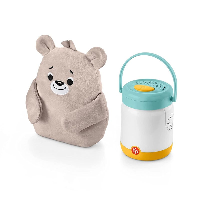 Photo 1 of Fisher-Price Baby Bear Firefly Soother Lightup Nursery Sound Machine with TakeAlong Plush Toy for Babies Toddlers, Multicolor
