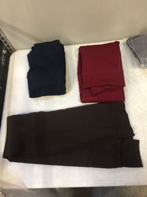 Photo 1 of 3 Pack Womens Leggings
Size: S
Color: Brown, Navy, Red