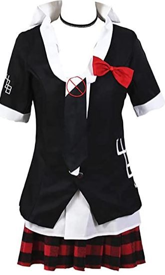 Photo 1 of Junko Enoshima Cosplay Costume School Uniform Halloween Junko Outfit Shirt Skirt Tie Set
Size: S