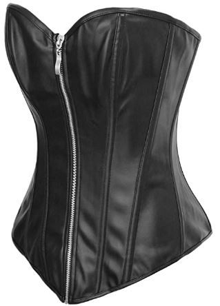 Photo 1 of BSLINGERIE Womens Faux Leather Zipper Front Bustier Corset Top
Size: L