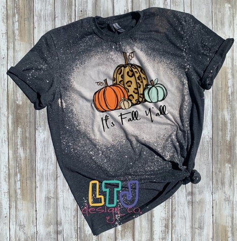 Photo 1 of It's Fall Y'all Short Sleeve Bleached Tee ~ Graphic Tee ~ Fall Shirt
Size: L 