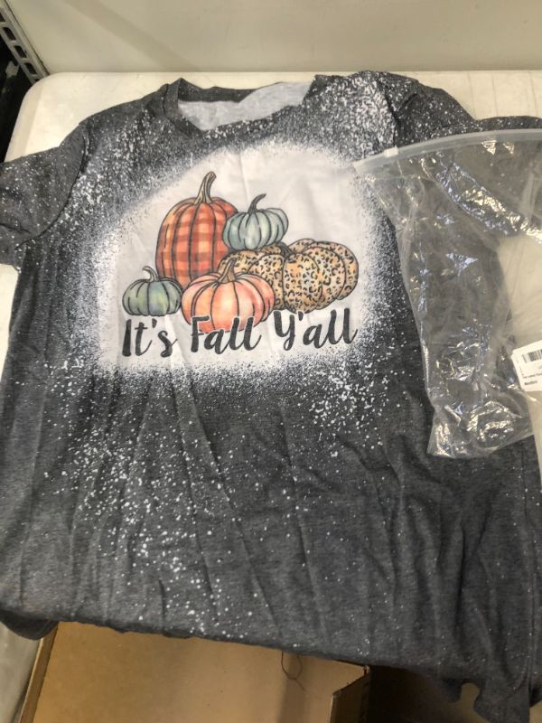 Photo 2 of It's Fall Y'all Short Sleeve Bleached Tee ~ Graphic Tee ~ Fall Shirt
Size: L 