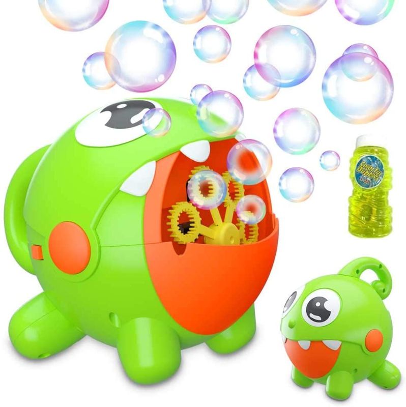 Photo 1 of Bubble Machine, Bubble Blower for Toddlers, Automatic Bubble Maker 3000+ Bubbles/min, Portable Bubble Toys for Kids, Party, Wedding, Outdoor Indoor Games, Rechargeable Battery Bubble Blowing Machine
