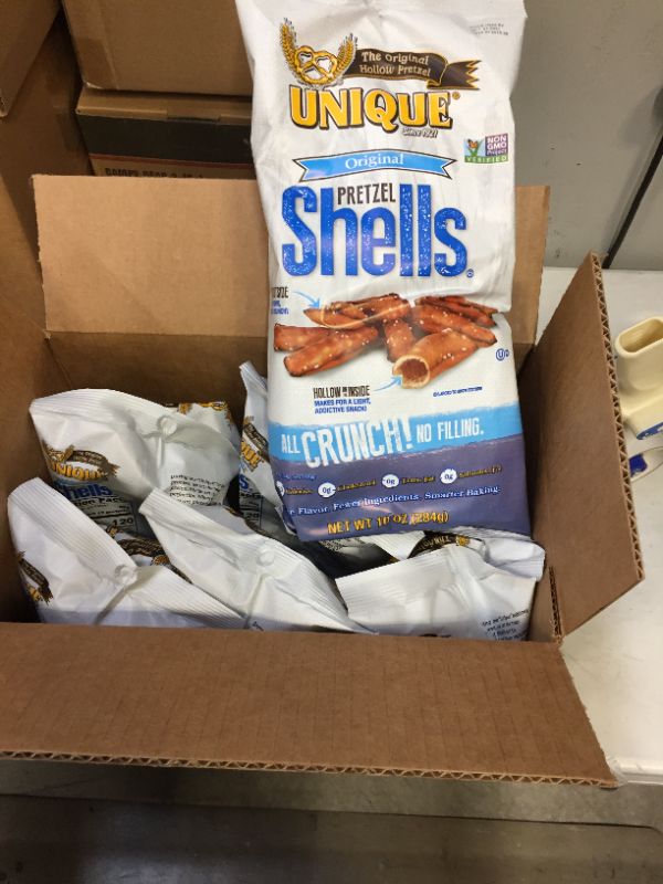 Photo 2 of Unique Snacks Original Pretzel Shells, Delicious Vegan, Homestyle Baked, Certified OU Kosher and Non-GMO, No Artificial Flavor, 10 Ounce (Bags of 6)
10/24/21