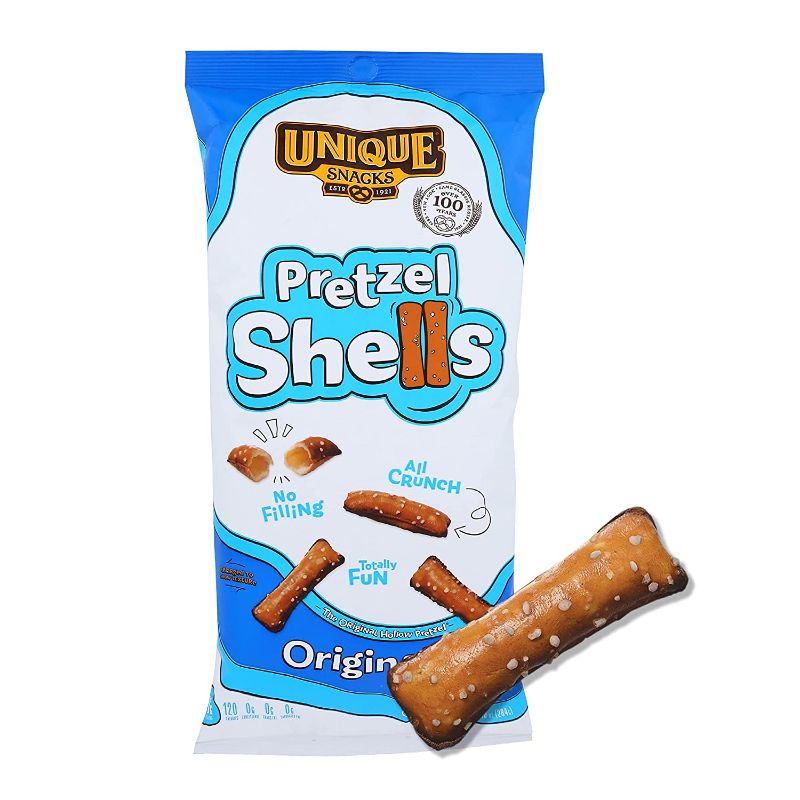 Photo 1 of Unique Snacks Original Pretzel Shells, Delicious Vegan, Homestyle Baked, Certified OU Kosher and Non-GMO, No Artificial Flavor, 10 Ounce (Bags of 6)
10/24/21