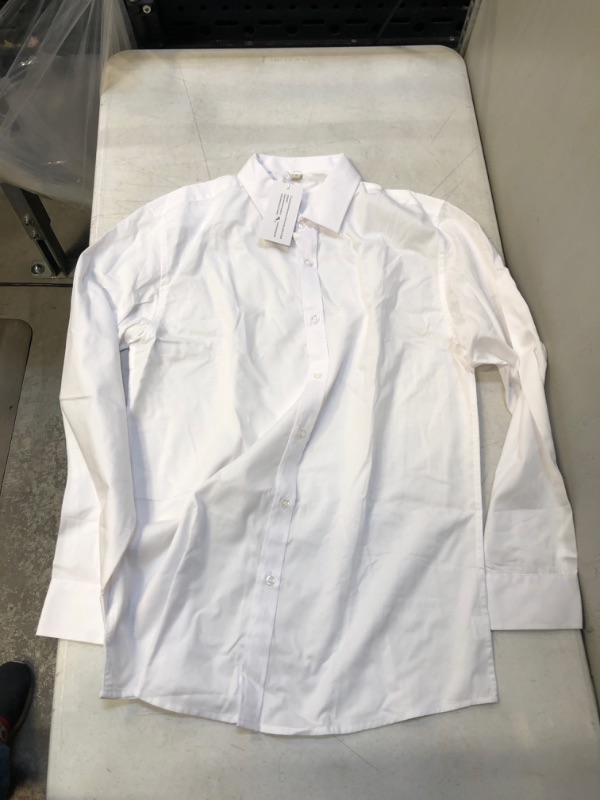 Photo 1 of Generic White Long Sleeve Buttoned Dress Shirt. Medium