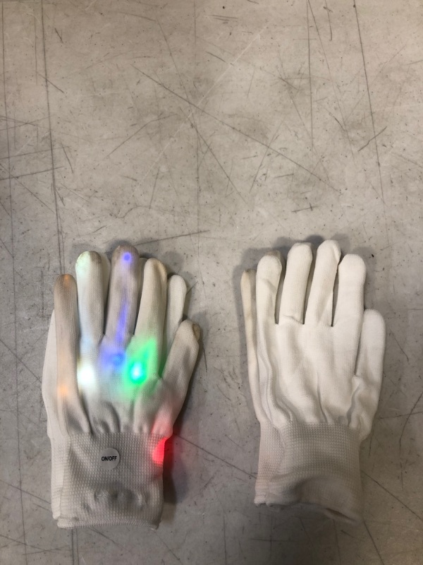 Photo 1 of joyin LED Gloves for kids multicolor 2 packs white