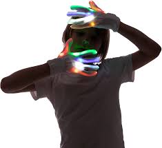 Photo 1 of joyin LED Gloves for kids multicolor 2 packs white
