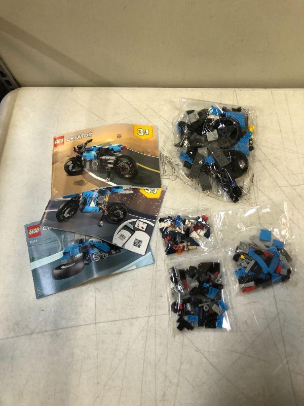 Photo 1 of LEGO Creator 3in1 Superbike 31114 Toy Motorcycle Building Kit; Makes a Great Gift for Kids Who Love Motorbikes and Creative Building, New 2021 (236 Pieces)
