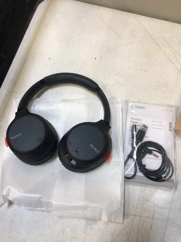 Photo 2 of Sony Noise Cancelling Headphones WHCH710N: Wireless Bluetooth Over the Ear Headset with Mic for Phone-Call, Black
