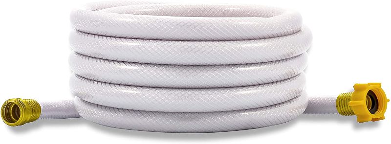 Photo 1 of Camco (22783) 25' TastePURE Drinking Water Hose - Lead and BPA Free, Reinforced for Maximum Kink Resistance 5/8" Inner Diameter , White
