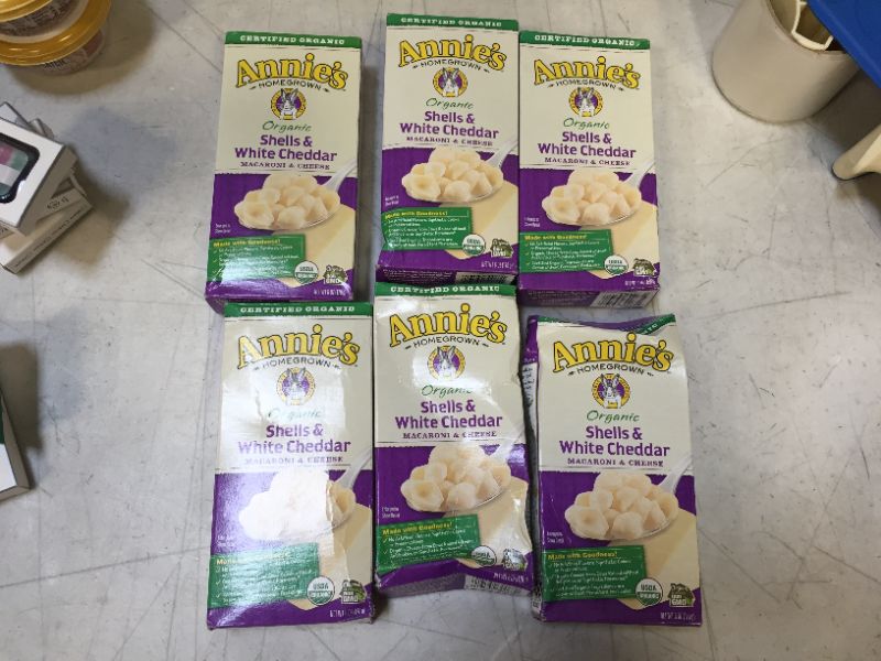 Photo 2 of Annie's Homegrown Organic Macaroni & Cheese - Shells & White Cheddar - 6 oz 6 Pack
