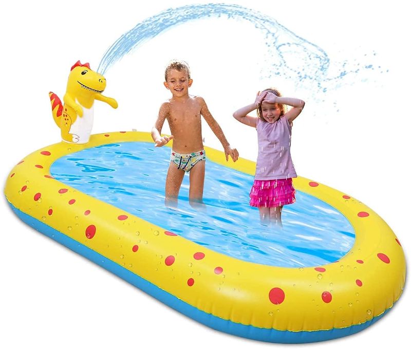 Photo 1 of LUVIN Swimming Pool Kiddie Inflatable Pool Play Center Baby Family Pool Outdoor Dinosaur Inflatable Water Play Fun Water Toys for Kids/Baby Infant Toddlers Garden Backyard for Boys Girls Summer Gift
