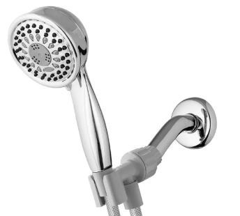 Photo 1 of 5-Spray 3.5 in. Single Wall Mount 1.8 GPM Handheld Shower Head in Chrome
