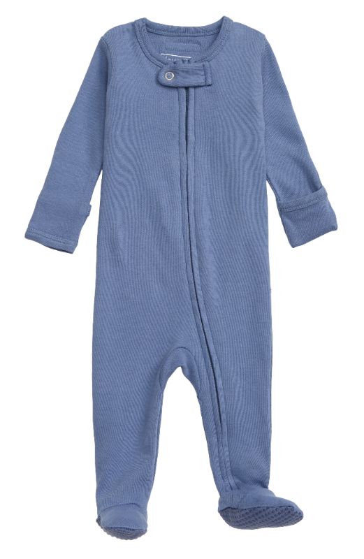 Photo 1 of Infant L'Ovedbaby Organic Cotton Footie, Size 12-18m (22-25 Lbs) - Blue 