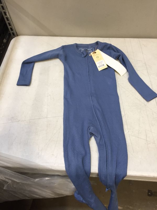 Photo 1 of Infant L'Ovedbaby Organic Cotton Footie, Size 12-18m (22-25 Lbs) - Blue 