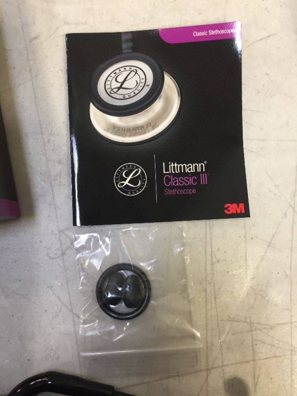 Photo 4 of 3M Littmann Classic III 27" Monitoring Stethoscope, Black Edition