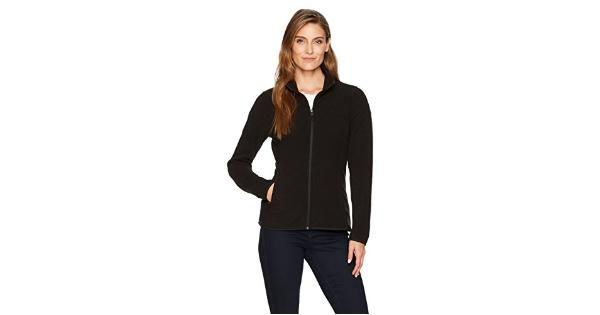 Photo 1 of Essentials Womens Full-Zip Polar Fleece Jacket, Black, X-Large