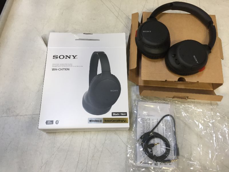 Photo 1 of Sony - WH-CH710N Wireless Noise-Cancelling Over-the-Ear Headphones - Black
