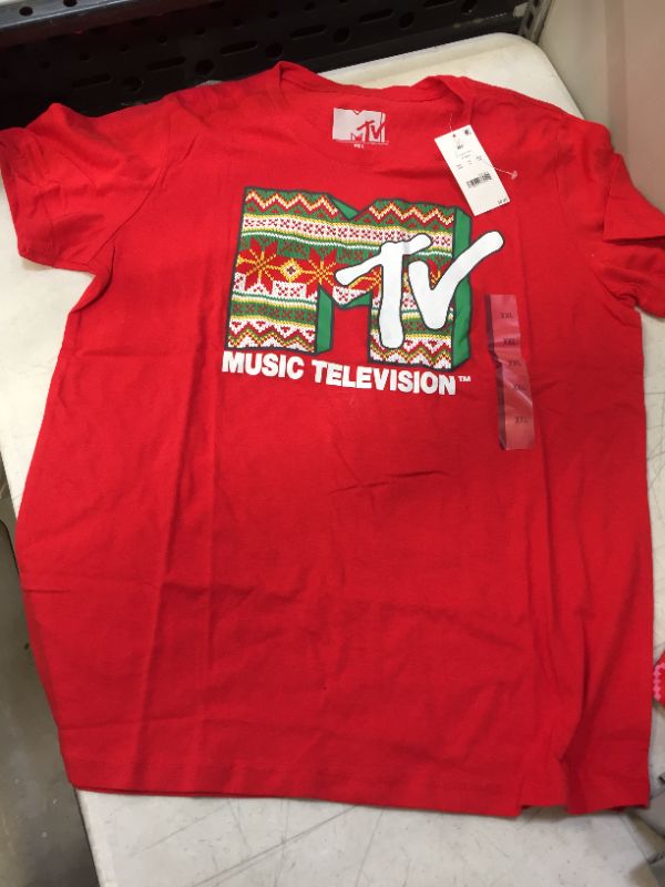 Photo 1 of christmaas mtv shirt red size xxl kids 
