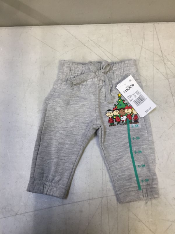 Photo 2 of Baby Peanuts Family Holiday Graphic Jogger Pants - Light Wash
size 0-3 months 