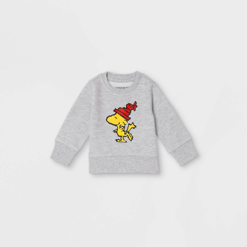 Photo 1 of Baby Peanuts Family Holiday Graphic Sweatshirt - Light Wash
Size: Newborn