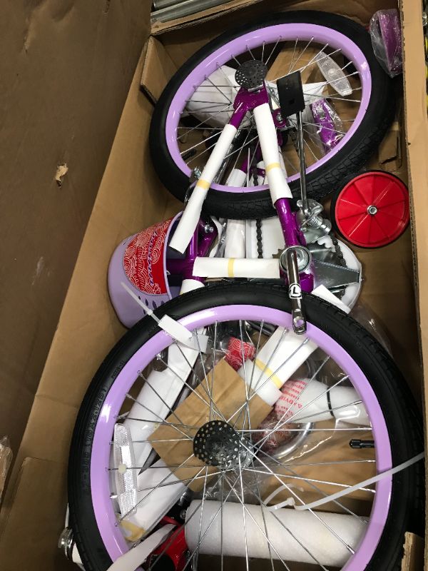 Photo 3 of Schwinn Elm Girls Bike for Toddlers and Kids, 18-Inch Wheels, Purple