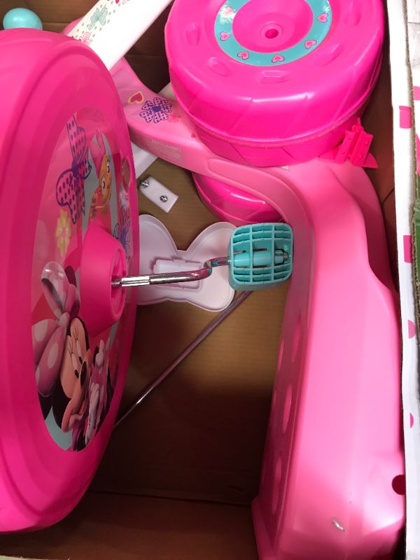 Photo 1 of Minnie 15" Fly Wheel Junior Cruiser, 1 Ride-on, Ages 3-7, Pink/White, 20" W x 22.5" H x 32.83" L