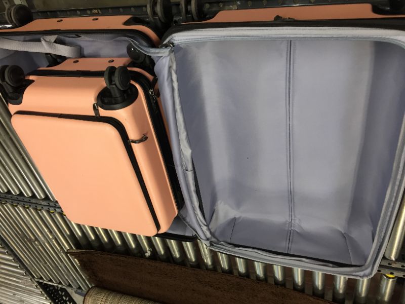 Photo 2 of 2 Piece Suitcase Set 28in and Carry on Light Pink 