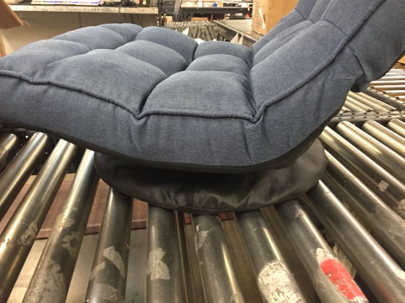 Photo 4 of blue tuffed foldable chair -- 2ft tall --like new 