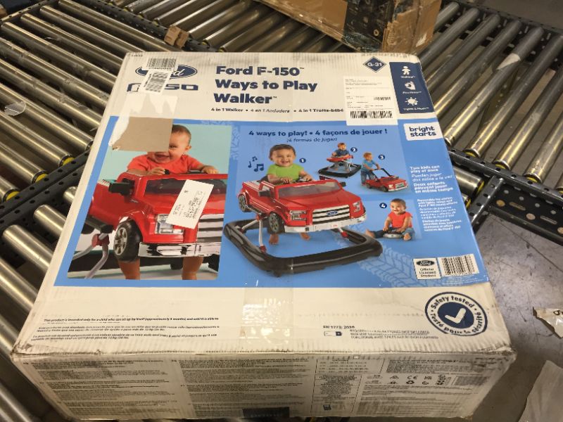 Photo 1 of Bright Starts Ford F-150 Ways to Play 4-in-1 Baby Activity Push Walker - Red
