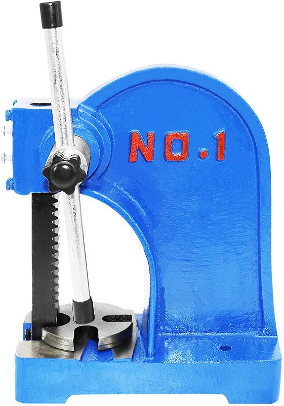 Photo 1 of BestEquip Manual Arbor Press 3 Ton, Heavy Duty Arbor Press with 21.5 Inch Maximum Height, Manual Desktop Arbor Press Cast Iron Material, for Riveting Punching Holes
