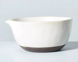 Photo 1 of 169oz Stoneware Mixing Bowl with Spout Matte Cream/Black Clay - Hearth & Hand™ with Magnolia
