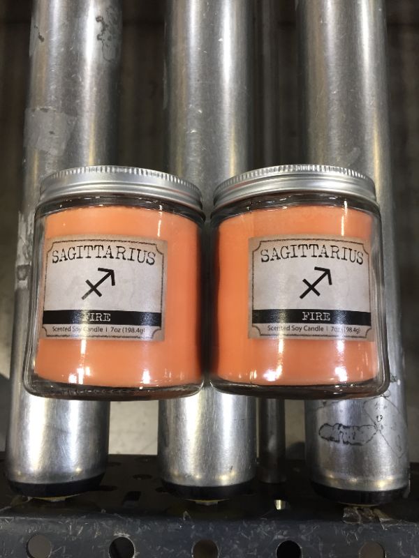 Photo 1 of 2 PACK 7OZ SENTED CANDLE 
SAGITTARIUS FIRE 