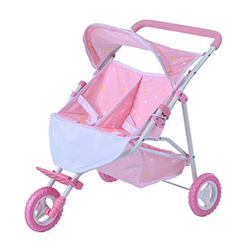 Photo 1 of Olivia's Little World Twinkle Stars Princess Deluxe Baby Doll Stroller, Pink/White