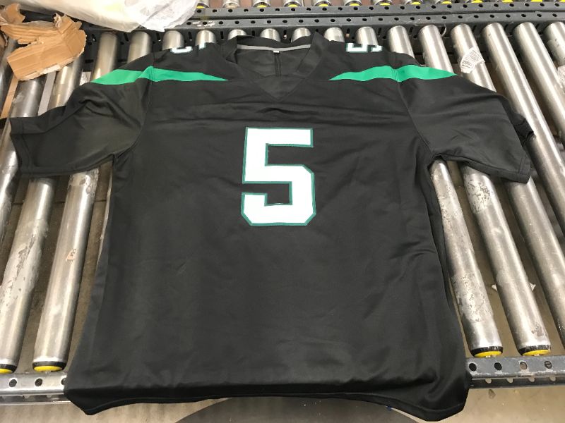 Photo 1 of Black Jersey Number 5 White Unknown Team Unauthentic Size XL 