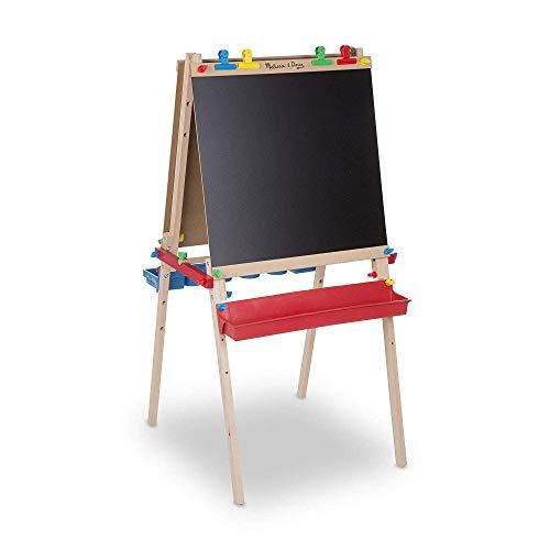 Photo 1 of Melissa & Doug Deluxe Standing Art Easel - Dry-Erase Board, Chalkboard, Paper Roller