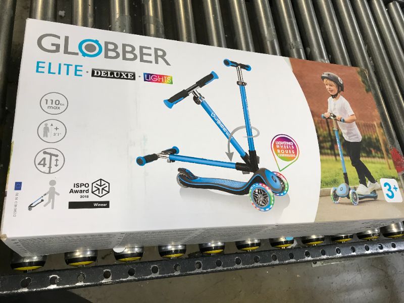 Photo 3 of Globber Elite Deluxe Lights Scooter - Sky Blue