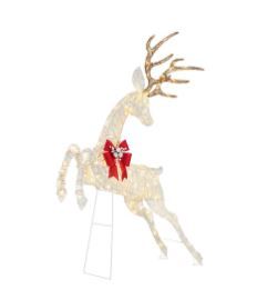 Photo 1 of 5.5 ft. 160-Light LED Jumping Deer Outdoor Christmas Decor