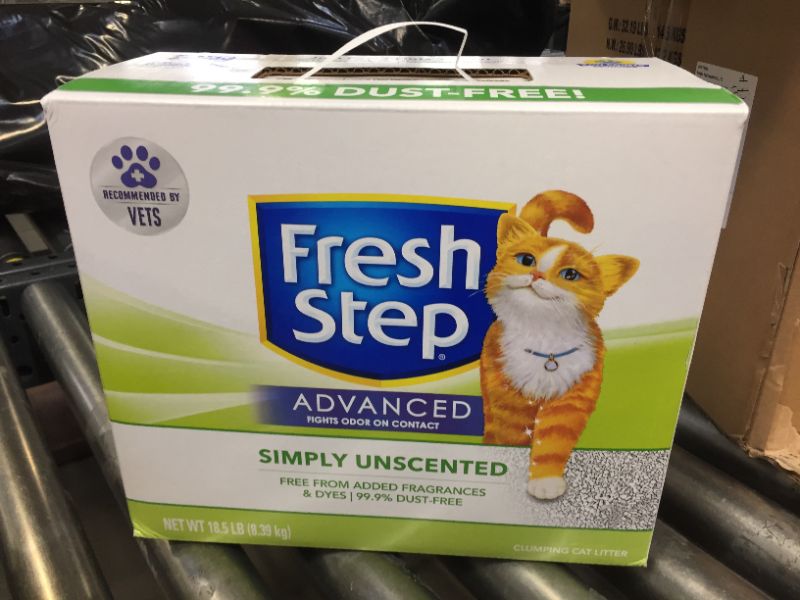 Photo 2 of Fresh Step Advanced Simply Unscented Clumping Clay Cat Litter, 18.5-lb box, 1 pack