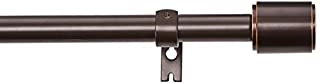 Photo 1 of Amazon Basics 1-Inch Curtain Rod with Cap Finials - 72 to 144 Inch, Dark Bronze (Espresso) (B01NAEWXU7)