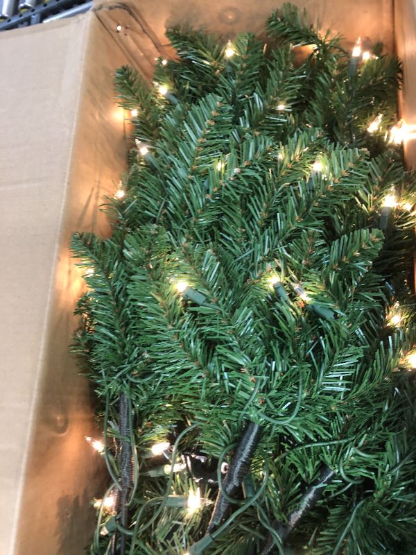 Photo 3 of 9’ Pre-lit Kingswood Fir Pencil Artificial Christmas Tree –Clear Lights