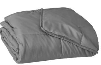 Photo 1 of 48"x72" Essentials Weighted Blanket Gray - Tranquility 15LBS