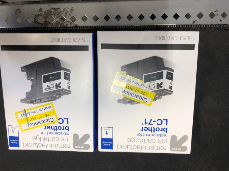 Photo 2 of Remanufactured Single Black Standard Ink Cartridge - Compatible with Brother LC 71 Ink Series Printer - up & up™ 2 Pack