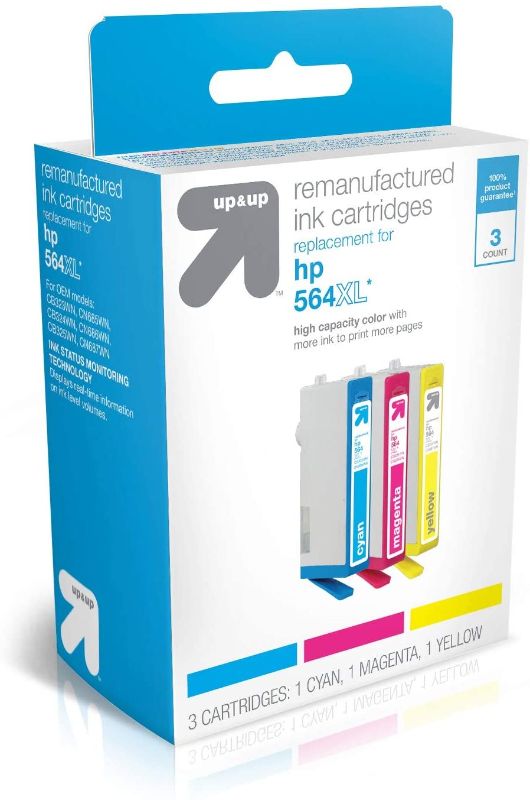 Photo 1 of Up & Up 564 Replacement Single & 3pk Ink Cartridges - Black, Multicolor