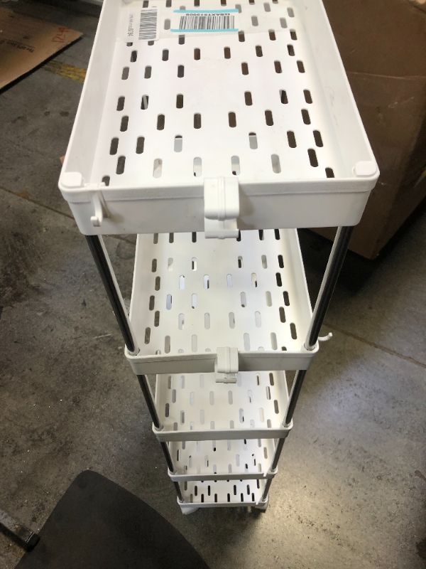 Photo 3 of 5 Tier White Rolling Cart Organizer